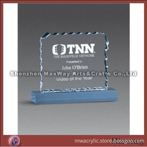 Clear Small Corporate Cracked Ice Acrylic Award